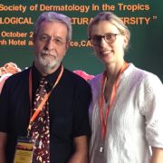 CB and Dr.Friederike Kauer (Vice-Chair of International Society of Dermatology in the Tropics e.V.) 2018 in Phnom Penh