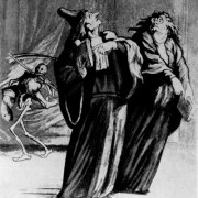 Daumier, Honore. Streitende Ärzte. Um 1870