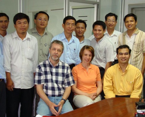 With Dr. Almut Boeer (Germany), Prof. Mey Sithach and Course Graduates