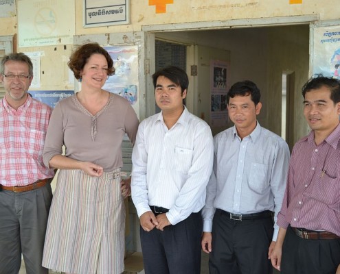 With Dr. Claire Fuller (UK), Prof. Mey Sithach and Co-Workers