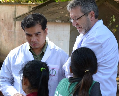 With Professor Mey Sithach and Patients