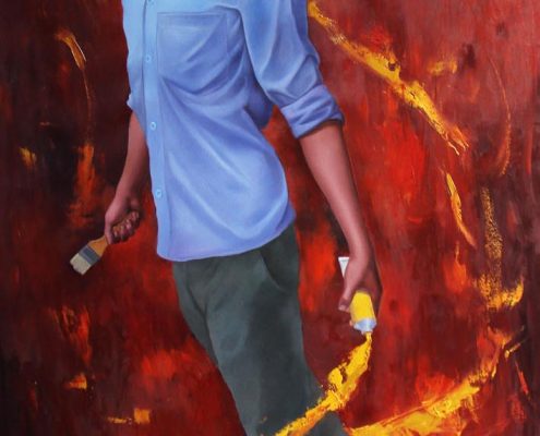 Autoportrait, 200x100cm