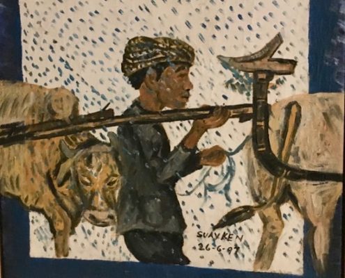 Boy and oxen, 50x45cm 1997