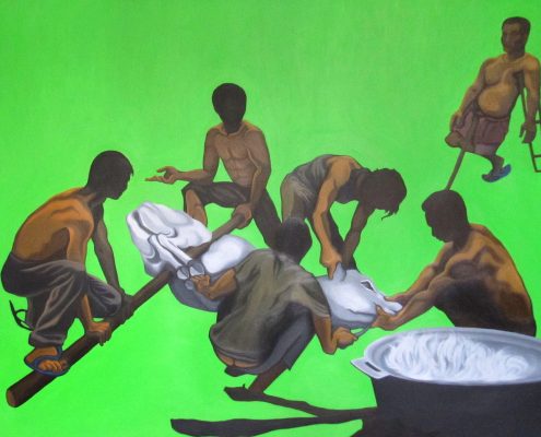 Constable, Sasha, The Butcher, Acrylic on canvas,120x160cm, 2011