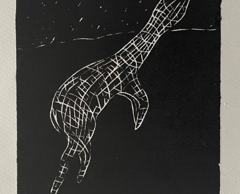 Dog. Etching