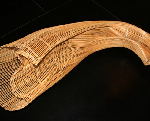 Untitled (Exhale Series), Rattan,45x145x62cm, 2007