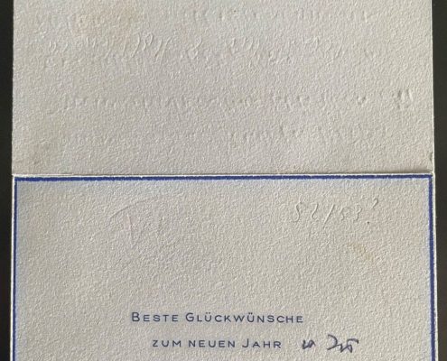 Benn, Weihnachtsgruß. Empfänger unbekannt1