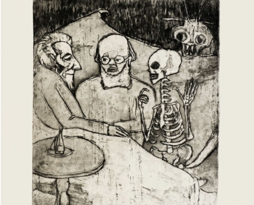 Emil Nolde, Kranker, Arzt, Tod und Teufel. 1911. Emil Nolde, Kranker, Arzt, Tod und Teufel. 1911.